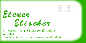 elemer elischer business card